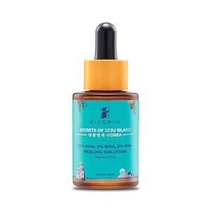 Pilgrim 25% AHA + 2% BHA + 5% PHA Peeling Solution for Face | Serum for Tan Removal | Chemical peel for face for glowing skin | Smooth Texture & Pore Cleansing | Exfoliating serum| Men & Women | 30ml