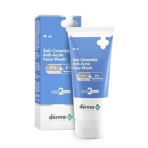 The Derma Co Sali-Cinamide Anti-Acne Face Wash I With 2% Salicylic Acid & 2% Niacinamide I Treats Active Acne & Fades Acne Marks I For Oily & Combination Skin I Power of 2 Actives – 80ml