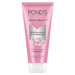 POND’s Bright Beauty Anti-Dullness & Brightening Facewash With Niacinamide | For Glass-Skin Like Shine And With 4X Visibly Brighter Skin, 200Gm