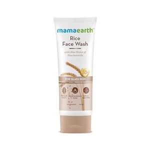 Mamaearth Rice Face Wash With Rice Water & Niacinamide for Glass Skin | For Hydrated & Even Skin Tone | Glowing & Brightened Skin | Korean Skin Care Product | For All Skin Types | For Men & Women | 100 ml