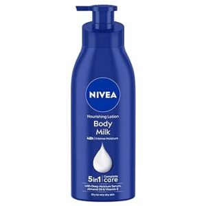 NIVEA Nourishing Body Milk 400ml Body Lotion | 48 H Moisturization | With 2X Almond Oil | Smooth and Healthy Looking Skin |For Very Dry Skin