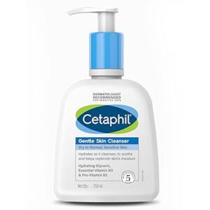Cetaphil Paraben, Sulphate-Free Gentle Skin Hydrating Face Wash Cleanser with Niacinamide, Vitamin B5 for Dry to Normal, Sensitive Skin – 250 ml