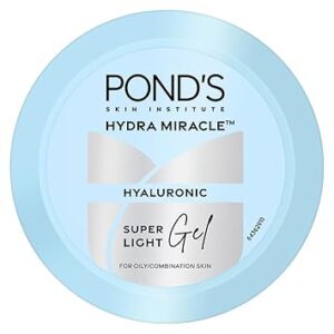 POND’S Super Light Gel Oil Free Face Moisturizer 100 ml | With Hyaluronic Acid & Vitamin E for Fresh Glowing Skin & 24 hr Hydration – Daily Use