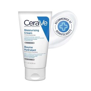 CeraVe Moisturizing Cream For Dry To Very Dry Skin (50ml) – Formulated with 3 Essential Ceramides And Hyaluronic Acid | Non-Comedogenic Moisturizer For Face and Body