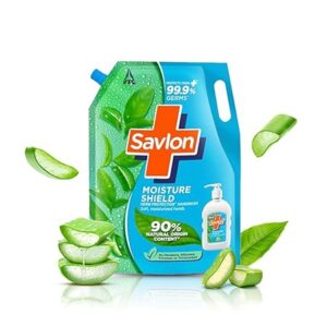 Savlon Moisture Shield Germ Protection Liquid Handwash, 1.35L Hand Wash Refill, Protects from 99.9% Germs, Soft Moisturized Hands, 90% Natural Origin, Paraben and Silicon Free