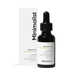 Minimalist Oil Control & Anti-Acne 10% Niacinamide Face Serum with Zinc | Skin Clarifying,Blemishes & Pore Care for All Skin Types | 30ml (Pack of 1)