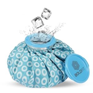 Boldfit Hot Water Bag Ice bag 7.5Inch for Pain Relief Cold Ice Pack Bag for Pain Relief Cold Water Bag for Pain Relief, Injuries, and Cold Therapy Comes with Leak-free Closure – Blue 7.5 Inch