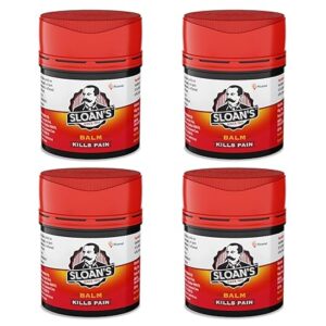 Sloan’s Balm | Kills Severe Pain | Power of Ayurveda with 5 Herbal Oils | Unique Heat Action with Capsicum Extract 20gm x Pack of 4