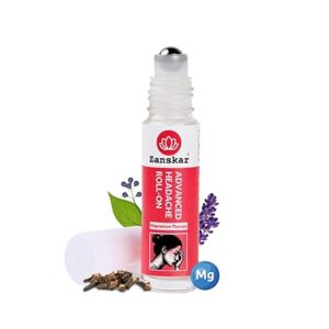 Zanskar Advanced Headache Roll-on | Deep Calming and Natural Relief from Stress Headaches, Migraines, Eye Strain, Sinus & Cold | Proprietary Magnesium & Lavender Formula with Metal Rollerball | 10 ml