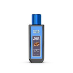 Blue Nectar Pain Relief Massage Oil with Natural Clove, Cinnamon & Mahanarayan Oils | Ayurvedic Oil Products for Ortho Relief from Joint Pain, Back Pain and Knee & Muscle Pain (17 Herbs, 100 ml)