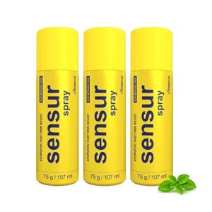 Sensur Ayurvedic Fast Pain Relief Spray – 100ml + 7ml (Pack of 3 x 107ml) | Safe for Men, Women & Kids | 100% Ayurvedic Formula with Fast Action