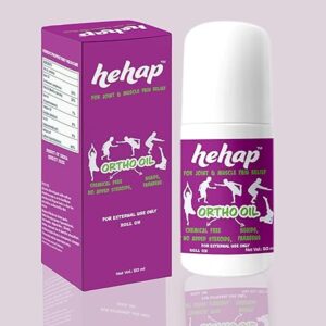 Hehap Ortho Oil Pain Roll On Ayurvedic Blended Quick Instant Pain Relief Oil for Body Pains, Joint Pains, Leg pains, Muscles Pains, Muscle Soreness, Lower Back Pain and Neck Pain 50ml
